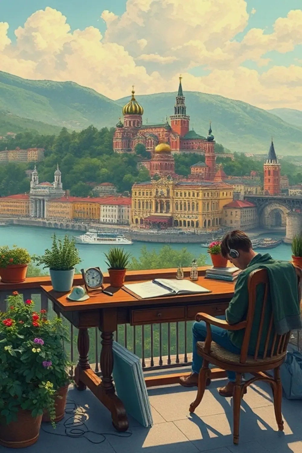 Эстетика Lo-Fi для учебы - ai prompt image generator output target
