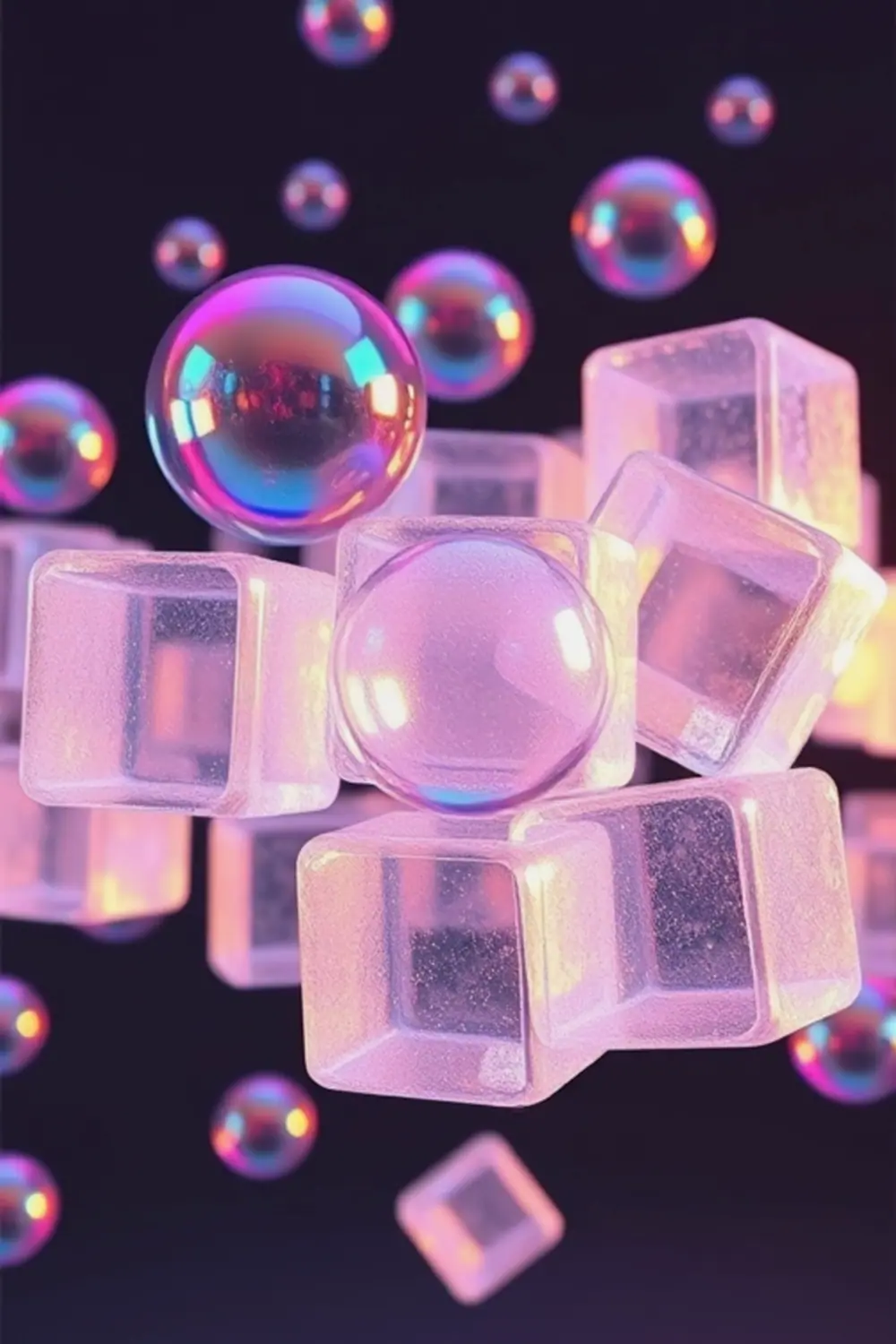 Abstract Glass Geometry - ai prompt image generator output target