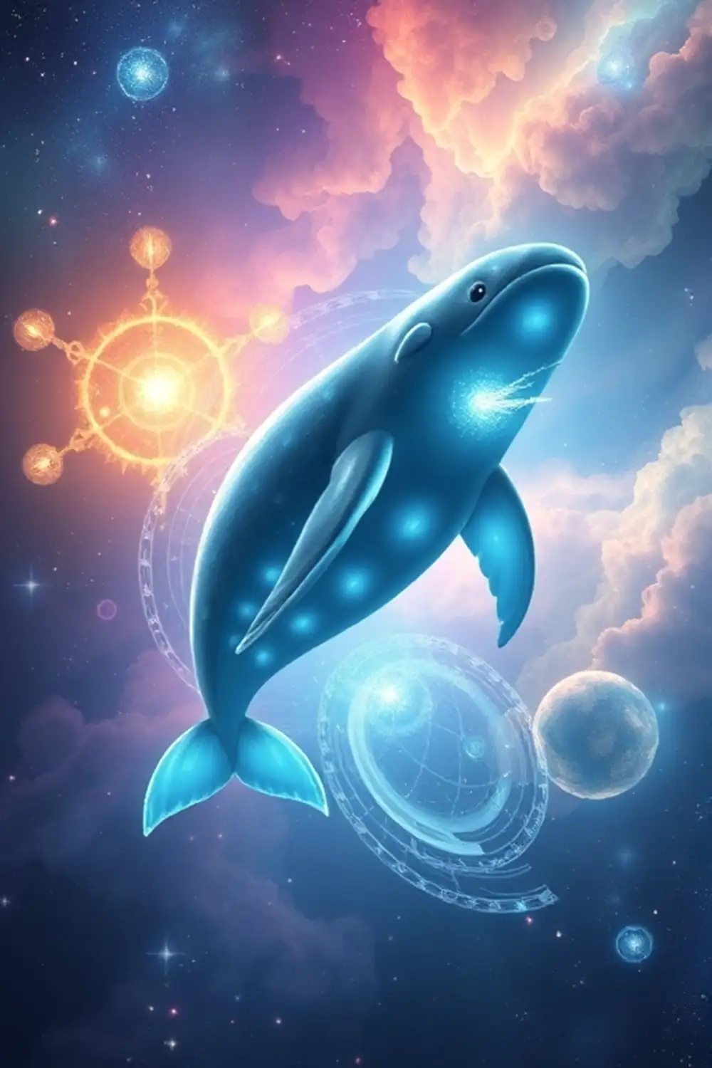 Baleine Cosmique de l'Espace - ai prompt image generator output target