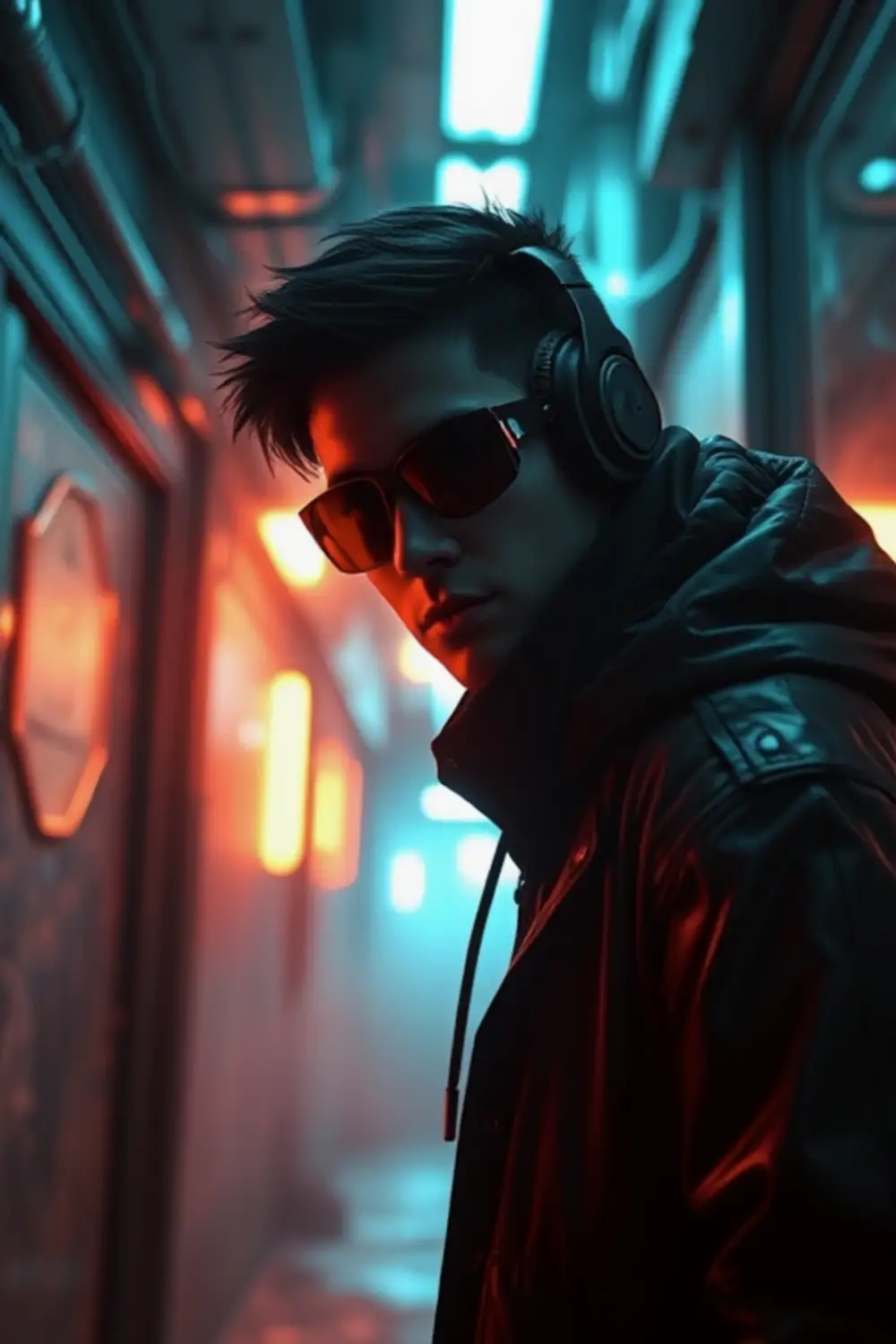 Cinematic Cyberpunk Portrait - ai prompt image generator output target
