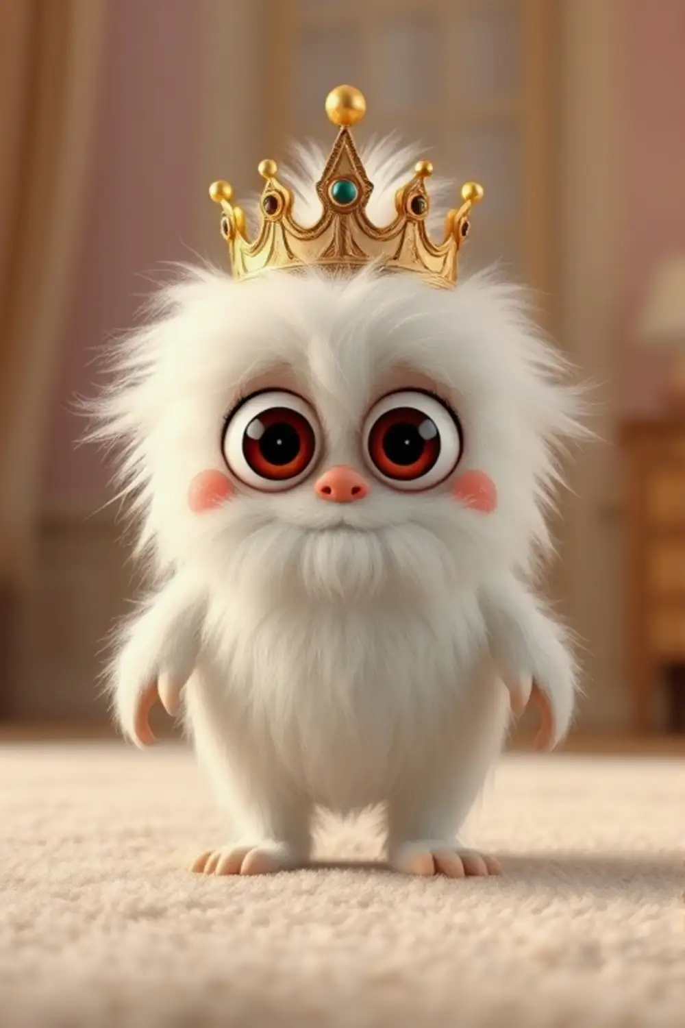 Fluffy 3D Character - ai prompt image generator output target