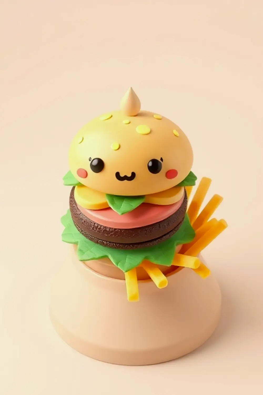 Kawaii 3D Burger - ai prompt image generator output target