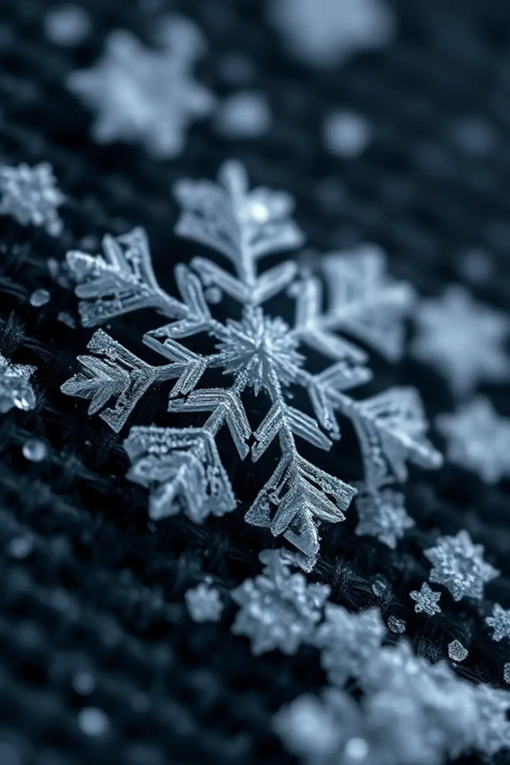 Macro Snowflakes - ai prompt image generator output target