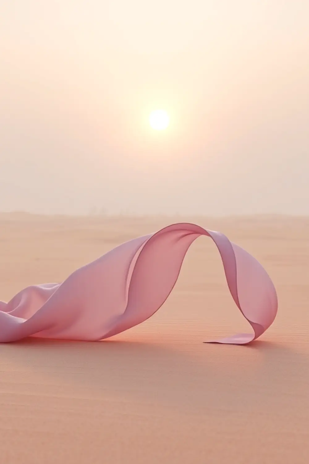 Silk & Sky: Minimalist Pastel Dreamscape - AI Generated Midjourney Art & Prompt Extraction