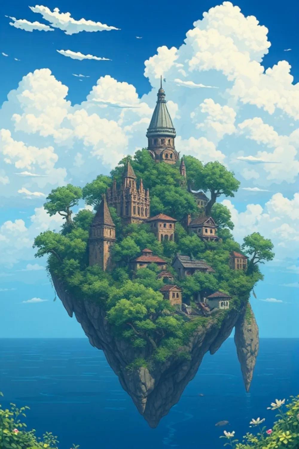 Paysage Studio Ghibli - ai prompt image generator output target