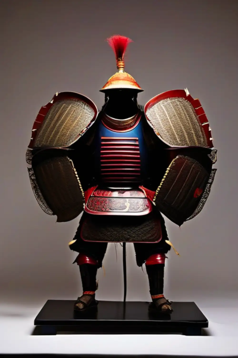 Samurai Armor Still Life: Lanternlit Reverie - ai prompt image generator example