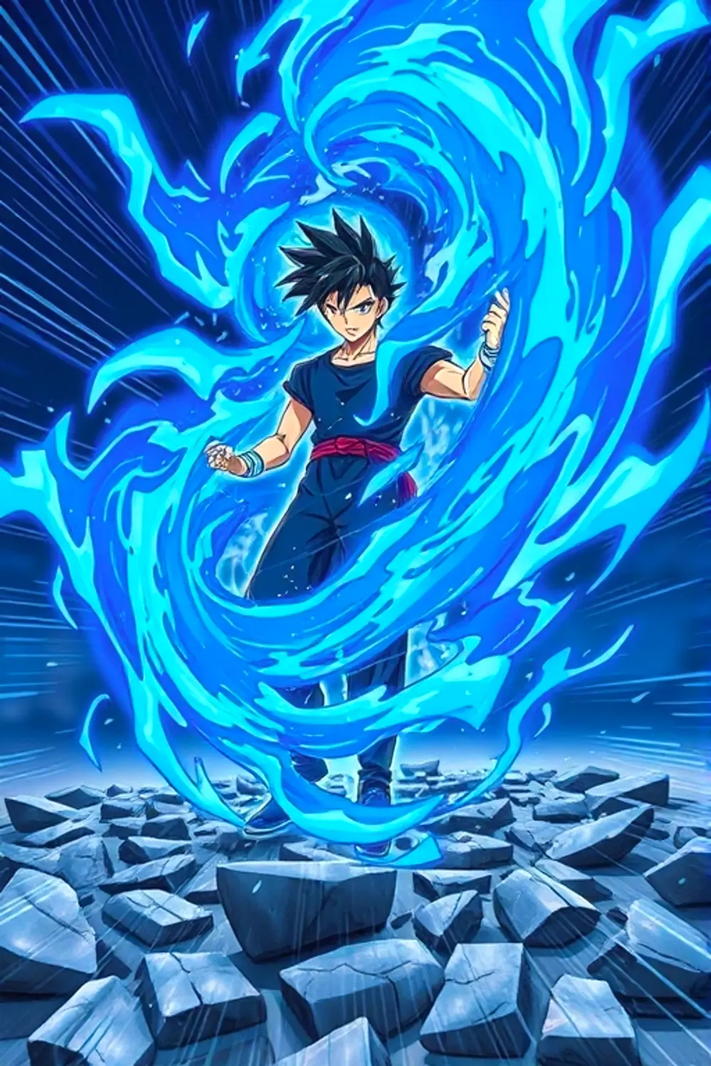 Shonen Power Aura - ai prompt image generator output target