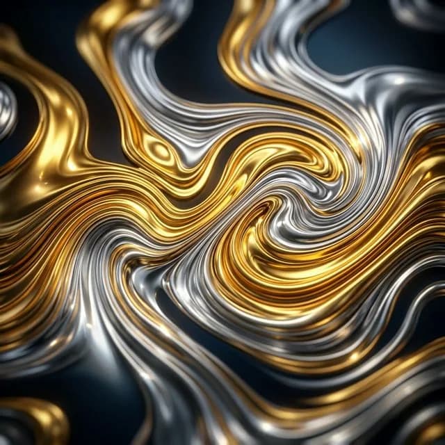 Abstract Liquid Gold - ai prompt image generator example