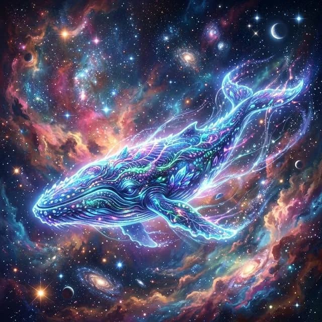 Cosmic Space Whale - ai prompt image generator example