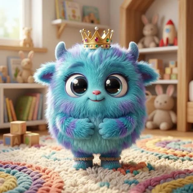 Fluffy 3D Character - ai prompt image generator example