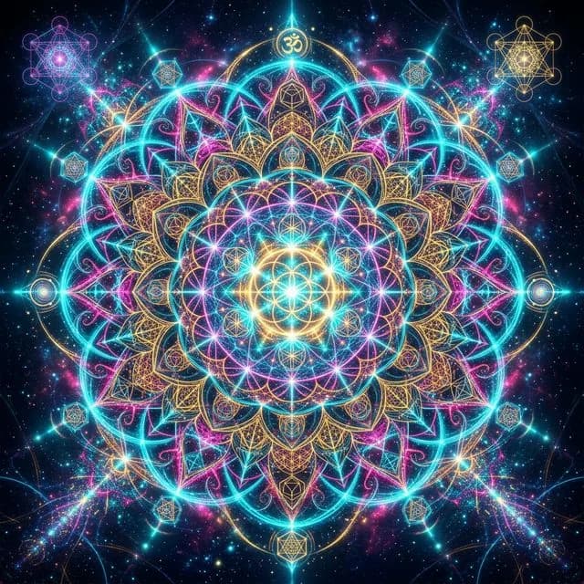 Sacred Fractal Mandala - ai prompt image generator example