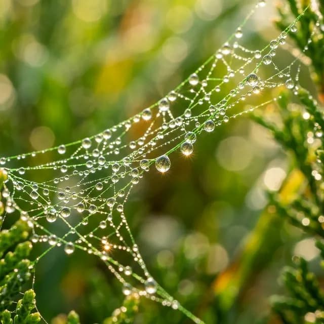 Macro Dew Drops - ai prompt image generator example