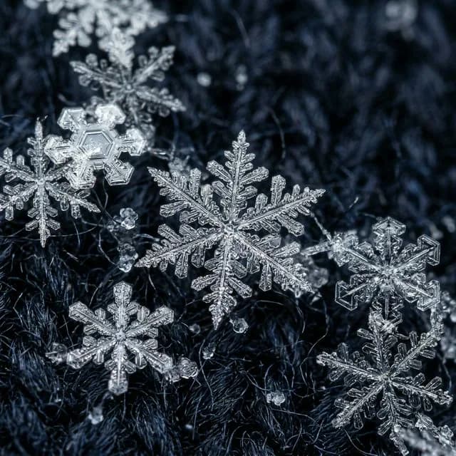 Macro Snowflakes - ai prompt image generator example