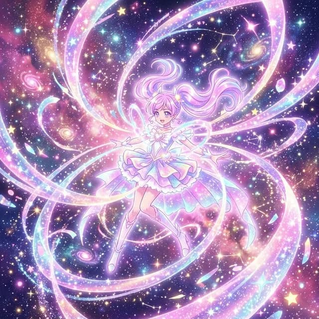 Magical Girl Scene - ai prompt image generator example