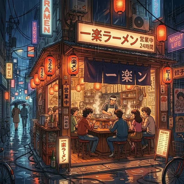 Tokyo Night Slice of Life - ai prompt image generator example