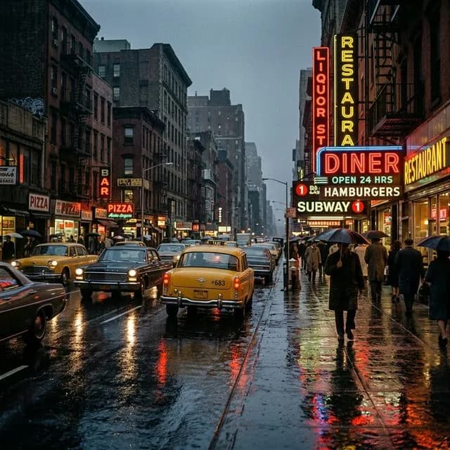 Vintage NYC Street - ai prompt image generator example