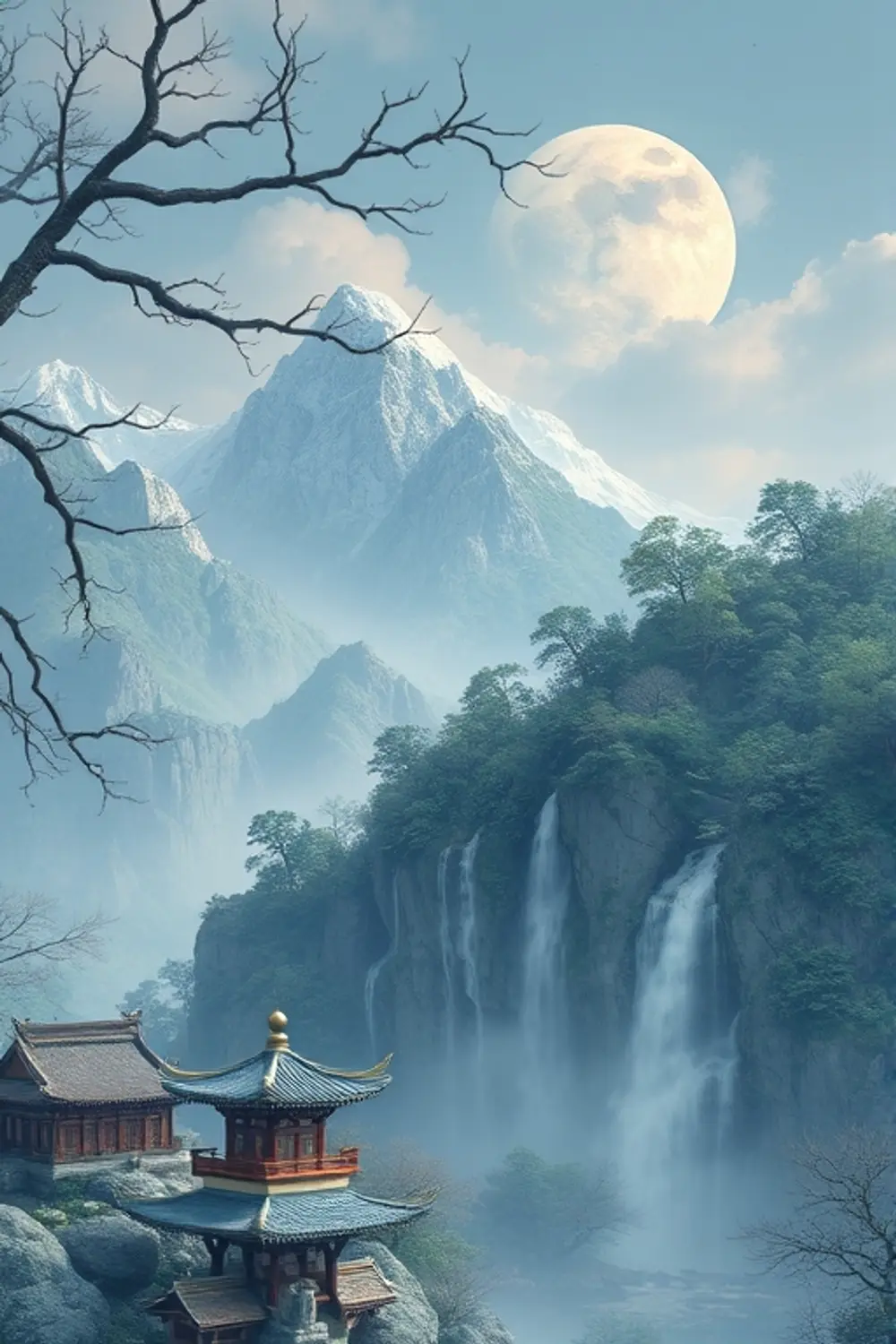 梦幻森林风光 - ai prompt image generator output target