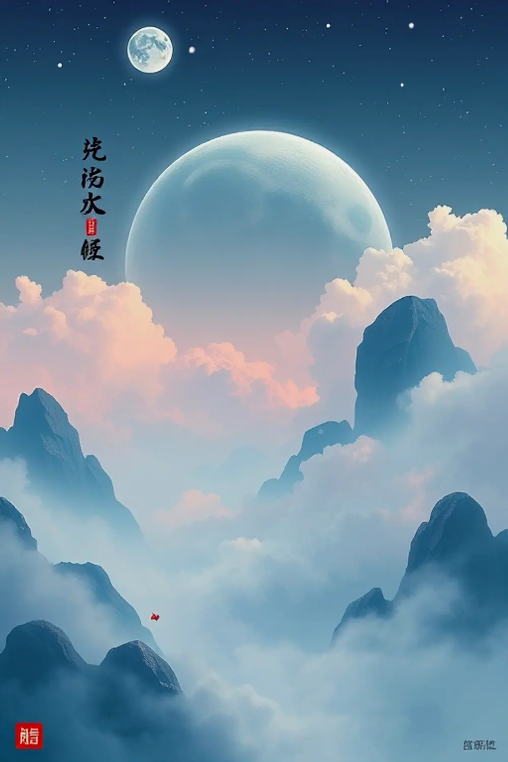 賽博城市景觀插畫 - ai prompt image generator output target