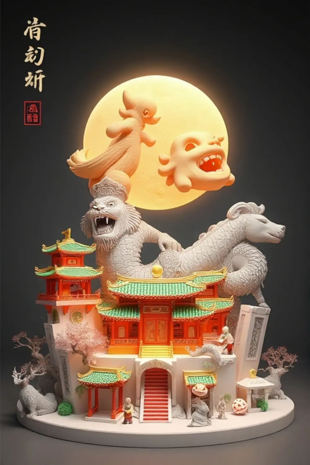 毛茸茸的3D角色 - ai prompt image generator output target