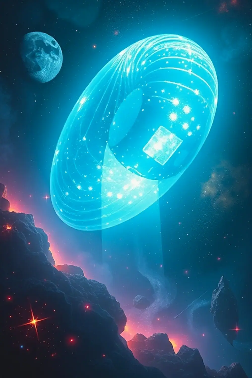 Baleia Espacial Cósmica - ai prompt image generator output target