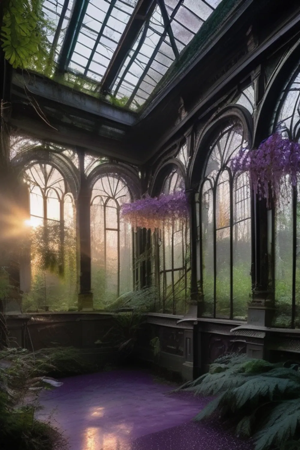 Enchanted Victorian Greenhouse: Viral Botanical Dream - ai prompt image generator example