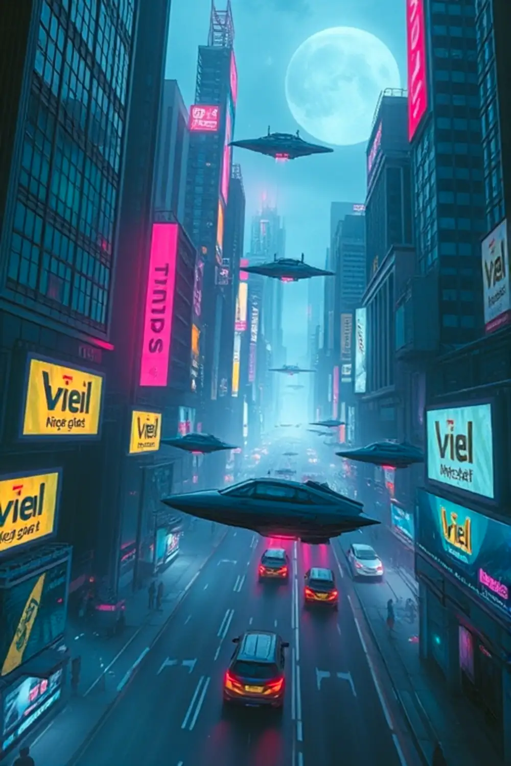 Cyber-Cityscape-Illustration - ai prompt image generator output target