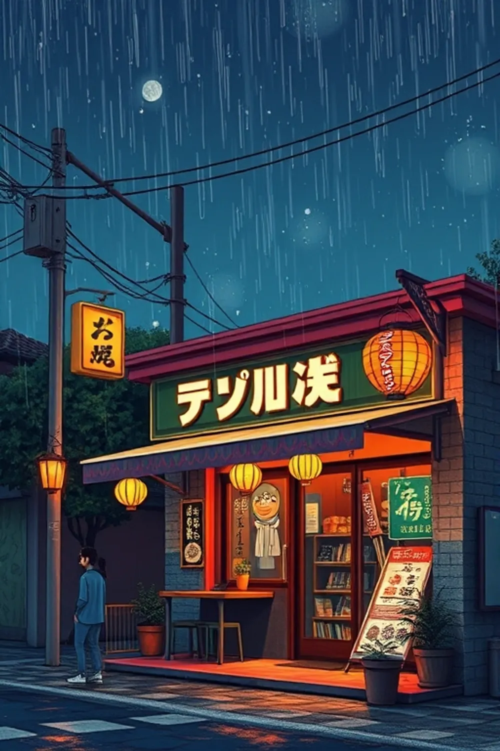 Fatia da Vida Noturna em Tóquio - ai prompt image generator output target