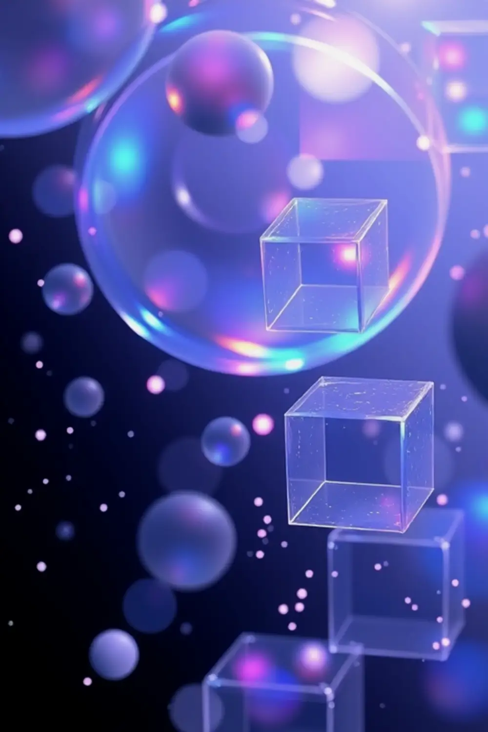 Geometria Abstrata em Vidro - ai prompt image generator output target