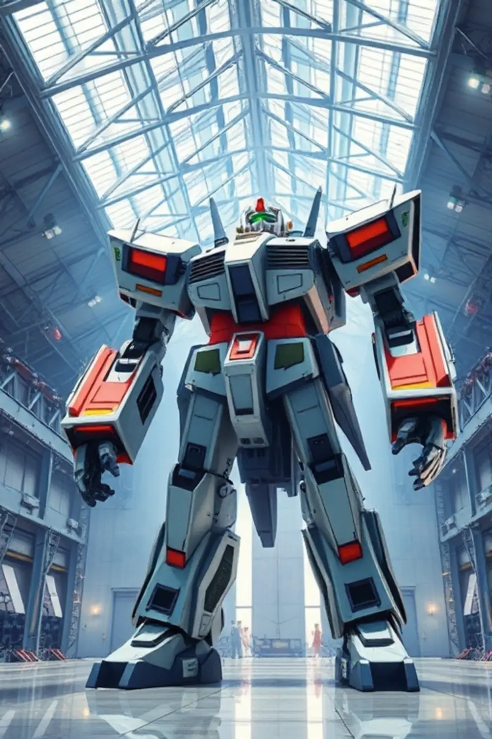 Hangar de Reparación de Mecha - ai prompt image generator output target