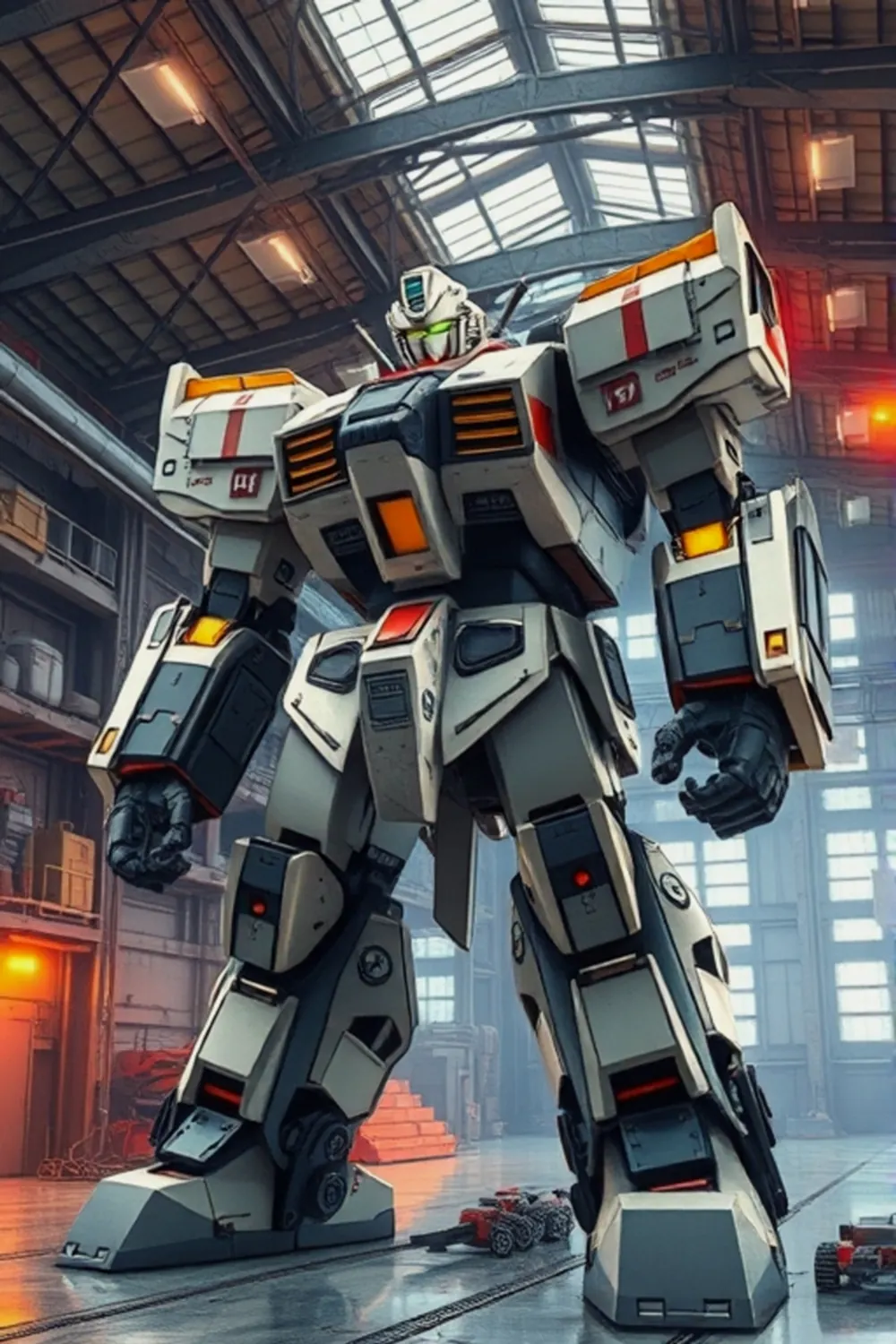 Hangar de Reparo de Mechas - ai prompt image generator output target