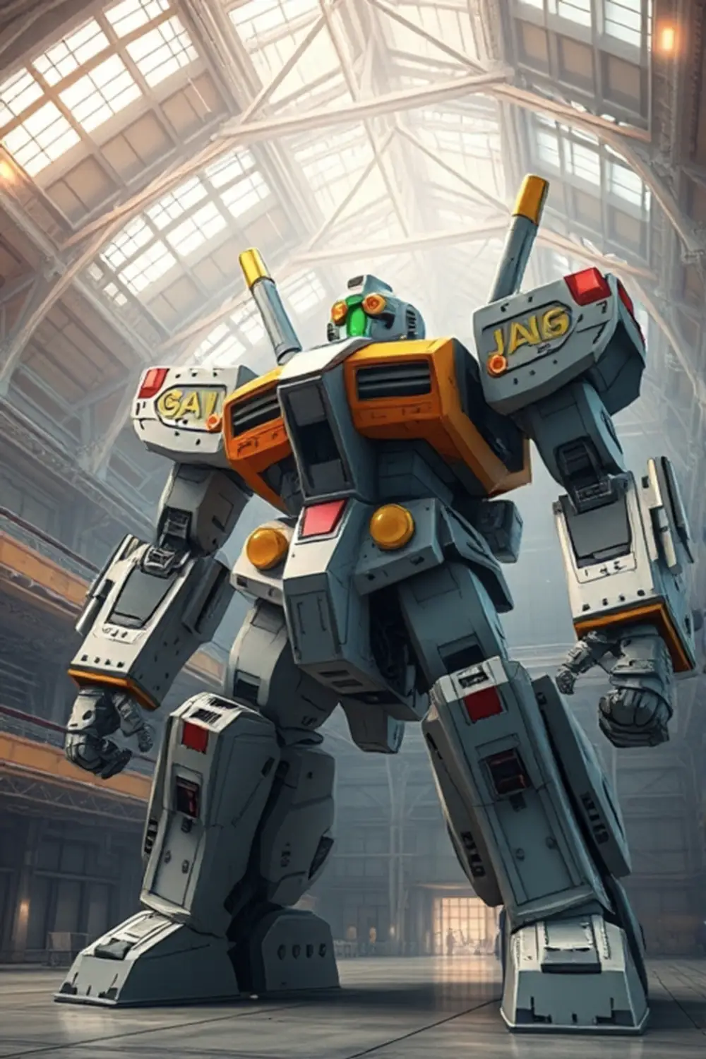 Hangar di Riparazione Mecha - ai prompt image generator output target