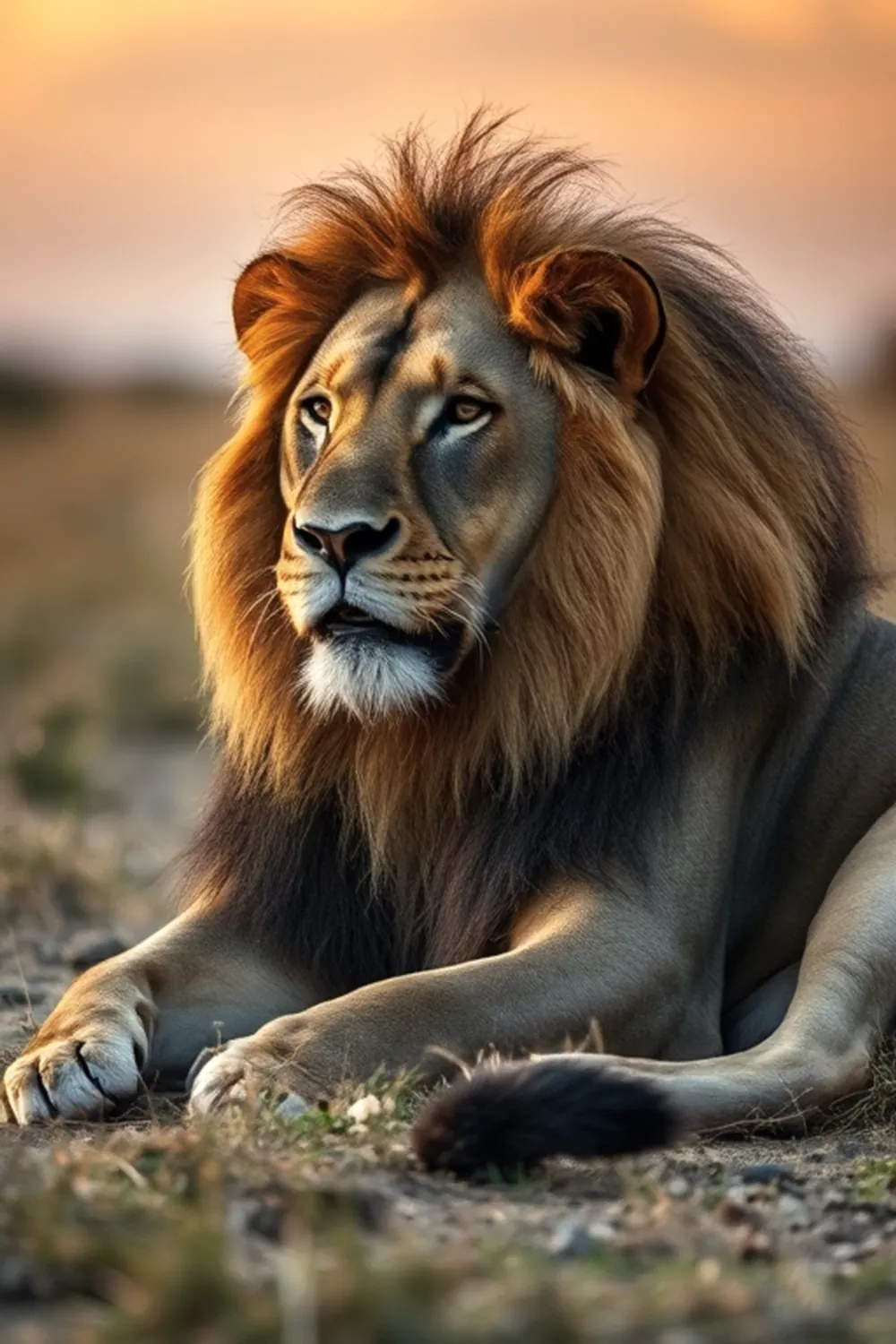 Leão da Savana - ai prompt image generator output target