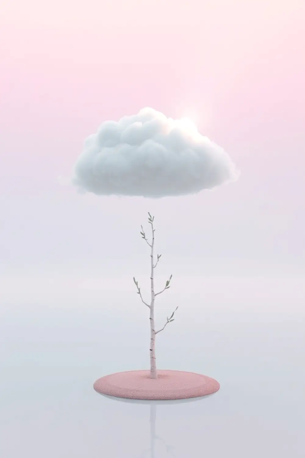 Paisajes de ensueño pastel minimalistas: Paisaje de nubes de algodón de azúcar - AI Generated Midjourney Art & Prompt Extraction