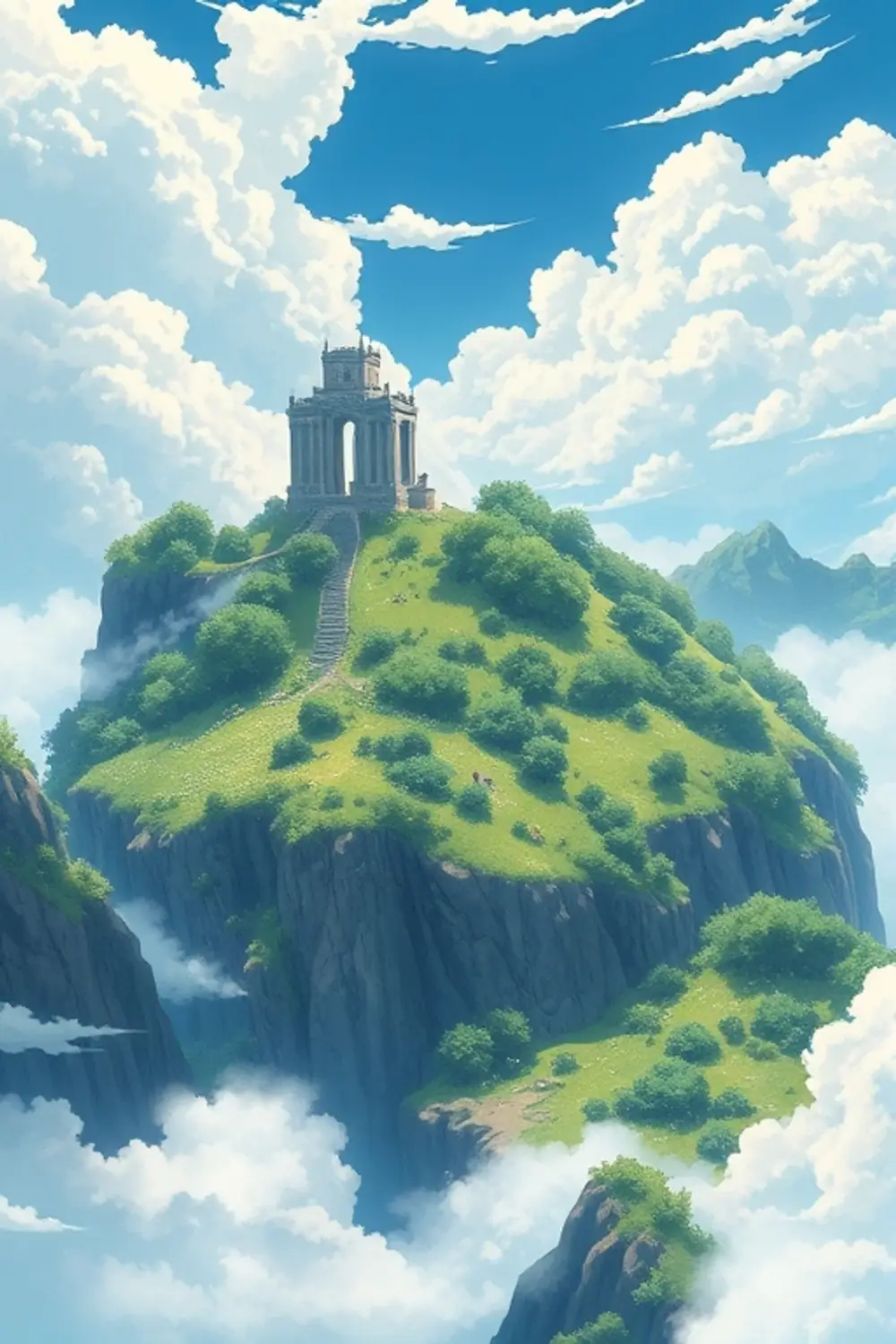 Paesaggio Studio Ghibli - ai prompt image generator output target