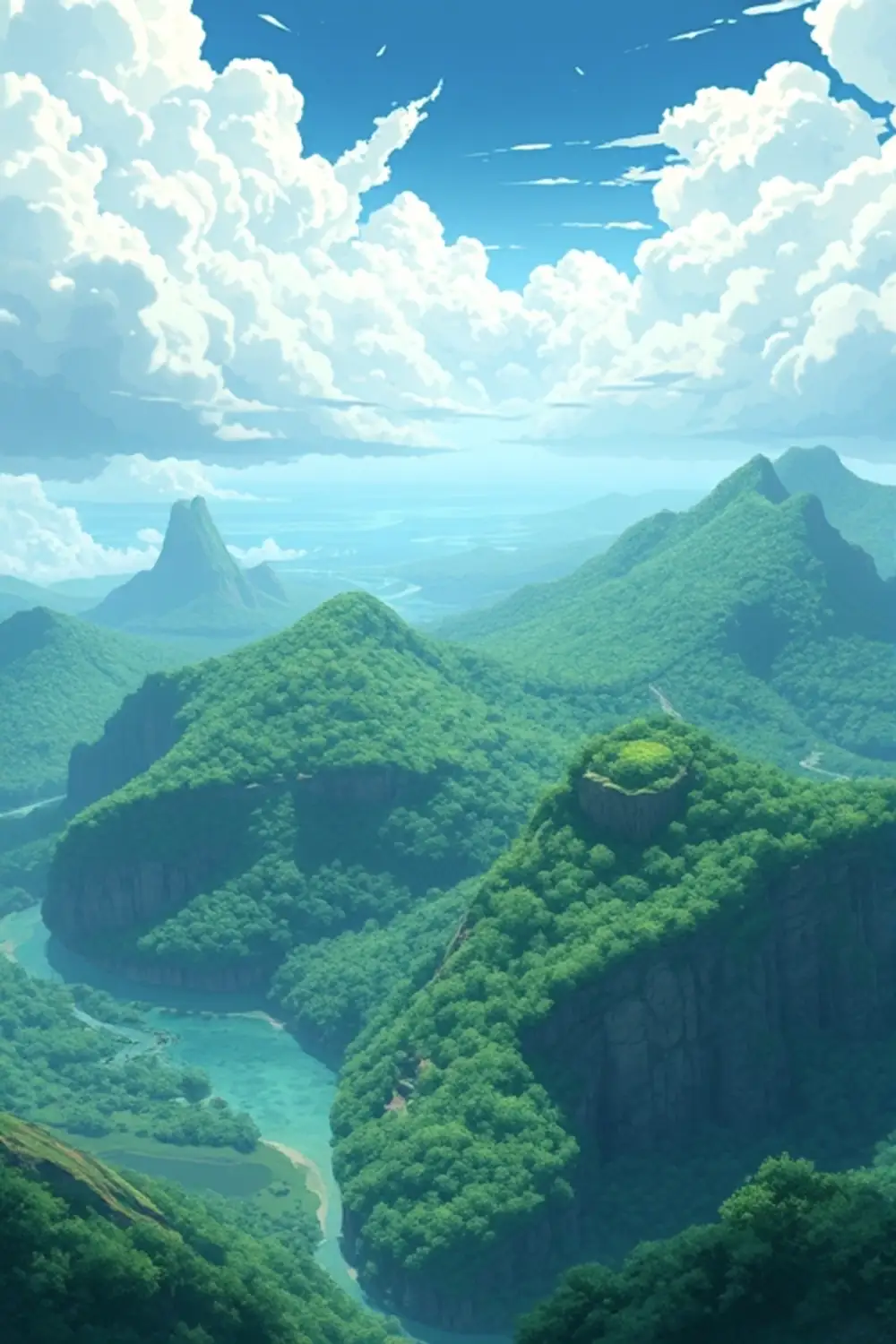 Paisagem do Studio Ghibli - ai prompt image generator output target