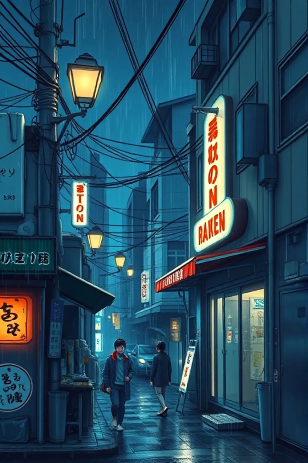 Recorte de la Vida Nocturna en Tokio - ai prompt image generator output target