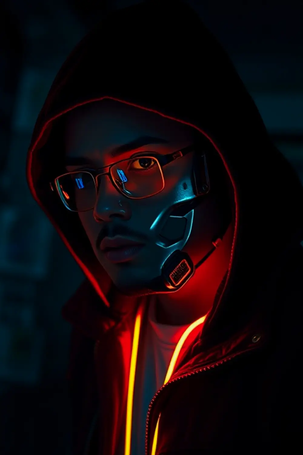 Retrato Cyberpunk Cinematográfico - ai prompt image generator output target
