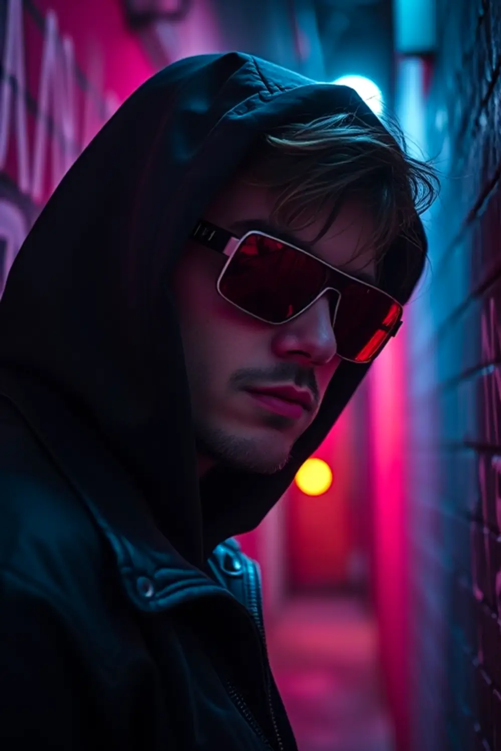 Retrato Cyberpunk Cinematográfico - ai prompt image generator output target