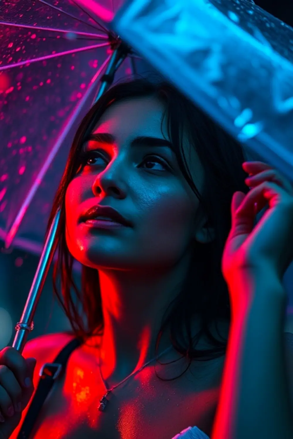 Retrato de Lluvia Neón - ai prompt image generator output target
