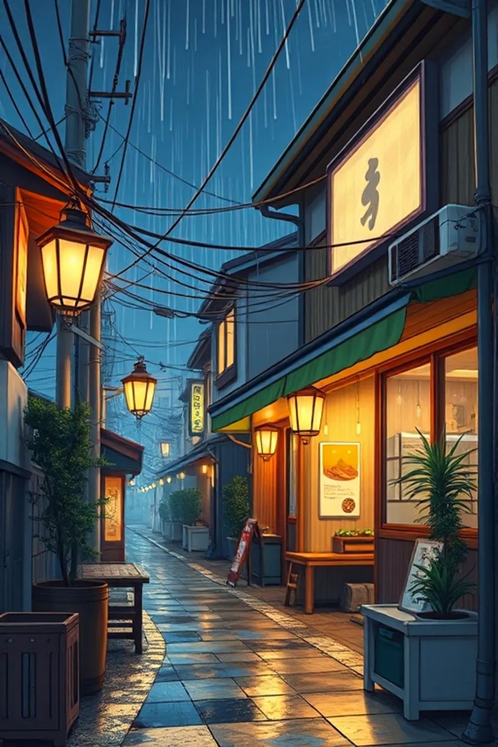 Tokio Nacht Ausschnitt aus dem Leben - ai prompt image generator output target